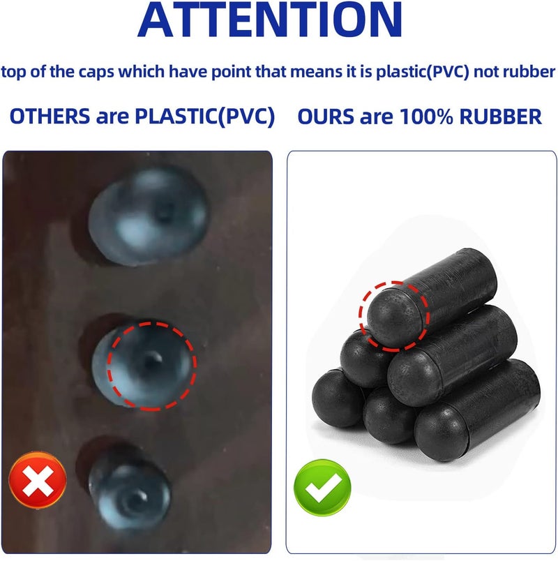 Easily 143 Pcs Rubber Vacuum Caps Assortment, 15 Sizes Rubber Caps, Hose End Caps for Carburetor, Manifold, Automotive 1/8" 1/4" 5/32" 3/16" 5/16" 7/32" 3/8" 1/2" 5/8" - Image 3